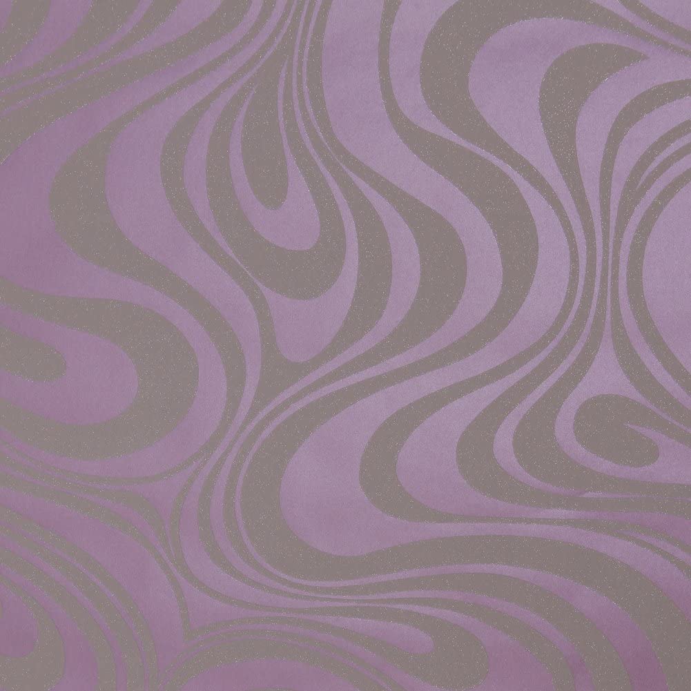 Hanmero Minimalist Abstract Curves Glitter 3D Wallpaper Purple - Homesbrand