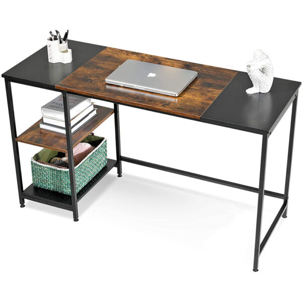 Computer Desk in Black and Vintage Colour Block