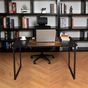 Computer Desk in Black and Vintage Colour block