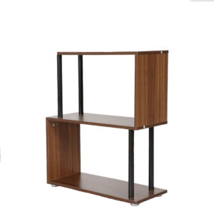 S Shape Bookcase 2tier Bookshelf Dividers Storage Display