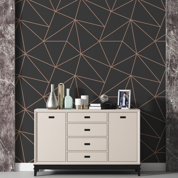 Non Woven Irregular Triangle Crackle Wallpaper （Bole）