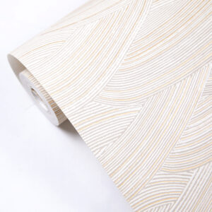 Non Woven Wallpaper with Water Waves（Lemon chiffon）