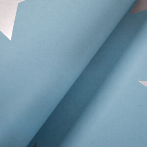 Non Woven Star-Pattern Wallpaper（Queen blue）